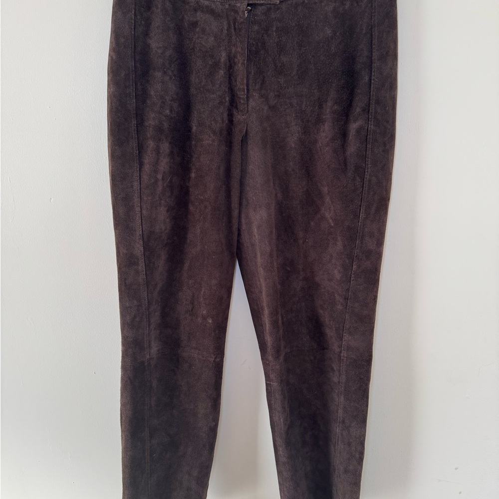 SOLD! Women’s Vintage Chocolate Brown, Genuine Leather Suede Pants